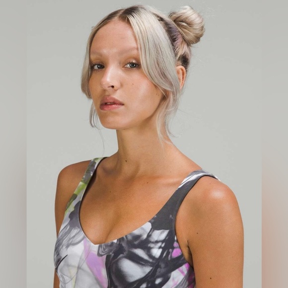 Lululemon Throwback Print Align Tank Top in Unicorn Throwback White Multi - Picture 3 of 6